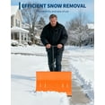 thumbnail image 7 of 30-Inch Wheeled Snow Shovel with Adjustable Handle & Blade, Ergonomic Pusher for Driveway and Yard - Orange, 7 of 7