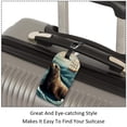 thumbnail image 3 of Square 2Pack PU Leather Sea Lion Cruise Luggage Tag with Privacy Cover and Name ID Tag for Travel Handbags Backpacks Luggage Tags, 3 of 6