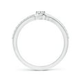 thumbnail image 2 of ANGARA Natural Split Shank Diamond Heart Engagement Ring in 14K White Gold for Women (Size-3mm| Color-G| Clarity-VS2) | April Birthstone, Anniversary, Jewelry Gift for Women | Natural Diamond Ring, 2 of 9