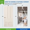 thumbnail image 2 of shiyou-White Magnetic Screen Door - Fit Door Size 28x80 Inch, Screen Size 30x82 Inch - Heavy Duty Mesh Full Frame With Magic Tape, 2 of 4