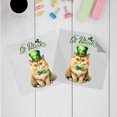 thumbnail image 3 of Happy St. Patrick’s Day Persian with Green Hat Shamrocks Rainbow Cutout Transfer Sticker Cat Lover Kitten Owner Gifts Transparent Decal Art Decor - 03007, 3 of 5