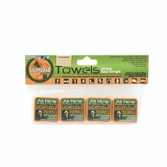 Lightload Towels Extra Strength 4 Pack 12x12 .2oz