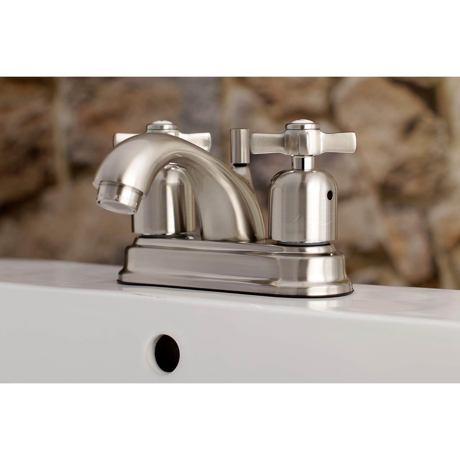 Kingston Brass Millennium FB5621ZX 4" Centerset Lavatory Faucet with Retail Pop-up Drain, Polished Chrome