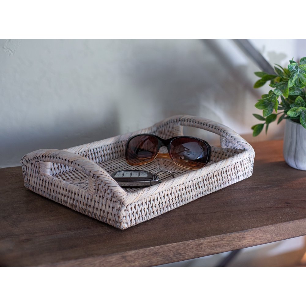 Artifacts Rattan™ Rectangular Vanity Tray With High Handles Walmart