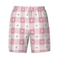 thumbnail image 4 of Lsque Mens Swim Trunks Plaid Heart Pattern - Bathing Suit Compression Liner - Beach Swim Shorts Swimwear - (S-3XL) - Stretch Quick Dry -X-Large, 4 of 9