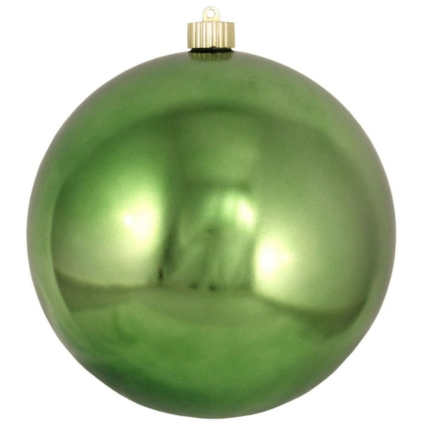 Lime Green Shatterproof Shiny Christmas Ball Ornament 8" (200mm