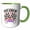 Green/White, variant on 3drose, Pit Crew Uncle Funny Car Race Theme Birthday Party Host, 11oz Two-tone Green Mug