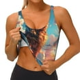 thumbnail image 3 of Pofeuu Colorful Cloud Shepherd Dog Print Sports Bra for Women Sexy Vest Yoga Running Gym Fitness Crop Bras Tops-XX-Large, 3 of 8
