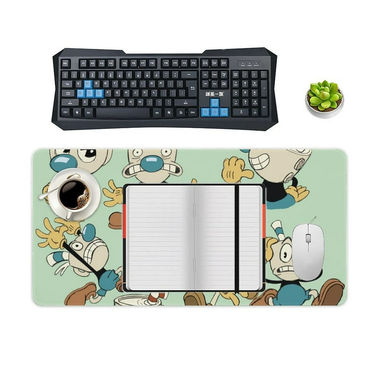 cuphead ゲーミングマウスパッド　レア Funny Cuphead Mugman Mouse Pad Extended Gaming No-sliped Large
