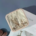 thumbnail image 4 of Autua Shells Sea Mother's Day Gifts Jewelry Box, Small Jewelry Organizer for Women Necklace, Ring, Earring, Travel Jewelry Case with Zipper Closure Pink, 4 of 5