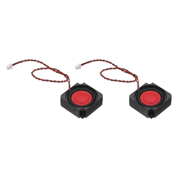 Uxcell 2W 8Ω Mini Speaker, 2PCS Full-Range Portable Micro Loudspeaker, Black Red