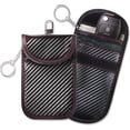 thumbnail image 1 of Protector de llavero – Paquete de 2 bolsas para llavero de bloqueo de señal para llavero de seguridad del coche bloqueador de señal antirrobo (paquete de 2, negro), 1 of 5