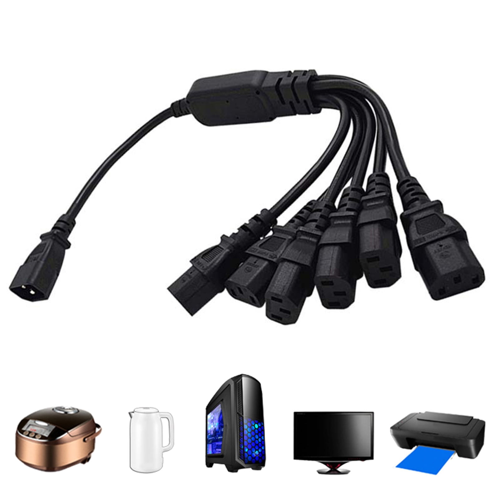 Power Cable C14 to 6xC13 Extension Cord Heavy Gauges Power Extension Cable Power Cord 10A250V Power Supplies