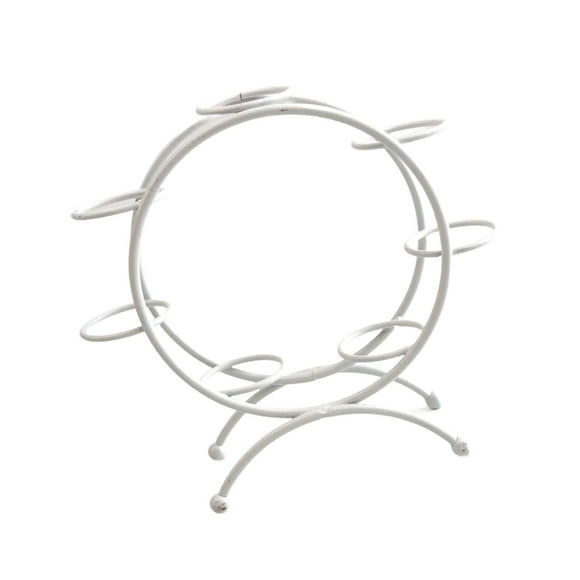 jesticaly Support de Sphères en Métal Piédestal en Fer pour Mariage avec Boule de Stabilité Argent 15x11.5x5.5cm