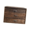 thumbnail image 2 of Dualoai Drawers Desktop Storage Box Wooden Storage Case for Vanity Farmhouse Earring, 2 of 8