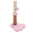 thumbnail image 2 of ZOUSSIQI Cat Scratching Post 19 Inches Tall 2 in 1 Cat Scratch Climbing Post with Interactive Plush Ball for IndoorCat Paw Shape Base Pink CW1110A-755, 2 of 13