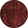 thumbnail image 1 of Ahgly Company Indoor Round Abstract Red Modern Area Rugs, 6' Round, 1 of 4