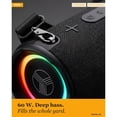 thumbnail image 3 of TREBLAB Loud Portable Wireless Bluetooth Speaker, 60W Deep Bass, IPX7 Waterproof Outdoor Speaker, 20H Rechargeable Battery, Built-in Powerbank, TWS Stereo Pairing, Mic, USB-C, Carrying Strap - HD-Max, 3 of 10