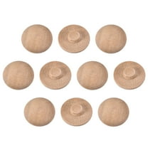 Wood Button Top Plugs 7/25 Inch Cherry Hardwood Furniture Plugs 25Pcs