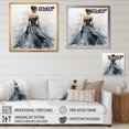 thumbnail image 4 of Designart "Classic Silhouette in Black and Grey II" Fashion Framed Wall Art Decor - Glam Black Dior Bedroom Framed Canvas Wall Art, 4 of 6
