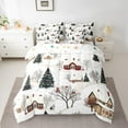 thumbnail image 2 of Castle Fairy Rustic Cabin 7pcs Bedding Comforter Set for Teens,Christmas Tree Queen Bedding Sets Super Cozy,Happy New Year Queen Sheet Sets,Breathable Home Decor, 2 of 8