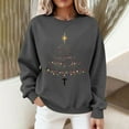thumbnail image 6 of Christmas Sweatshirts for Womens Holiday Merry Pullover Long Sleeves Crewneck Shirts Fashion Christmas Tree Printed Blouses Casual Loose Christmas Sweatshirt, 6 of 8