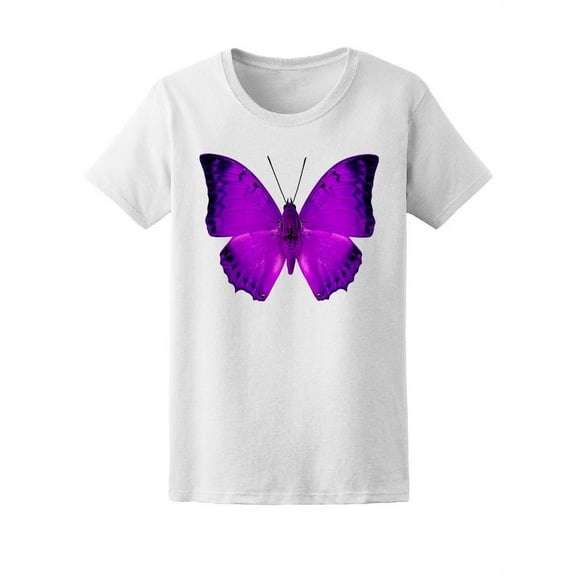 Beautiful Purple Butterfly T-Shirt Women -Image by Shutterstock, Female XX-Large