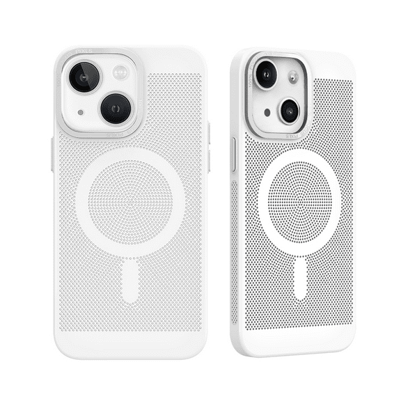 Rubberized Hard Back PC Protective Frame Case for iPhone 15 (6.1"), Strong Magnetic Attachment, Fast 15W Wireless Charging Compatibility, Heat Dissipating Design