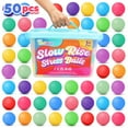 thumbnail image 2 of Slow Rising Stress Ball 50 Pack: Mini Squishy Ball for Kids Anxiety Relief, Hand Therapy Sensory Toy, Pull Stretch Fidget Toy, Prize Box Toys for Classroom, Bulk Toy for Teacher, 2 of 7