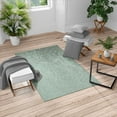 thumbnail image 1 of Geometric Turkish Area Rug, Small Dot Tiles Shape Simple Classical Creative Design, Soft Carpet for Living Room Decor with Distressed Look, 4' X 5.7', Almond Green, by Ambesonne, 1 of 4