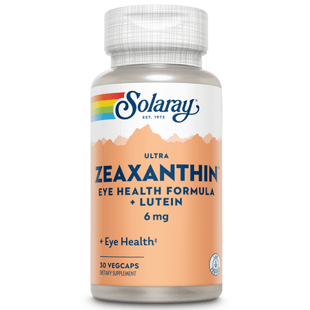 Solaray Ultra Zeaxanthin 6 mg | Eye Health & Macular Support Formula with Lutein, Bilberry & Blueberry | 30ct