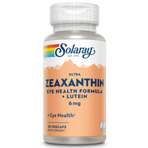 Solaray Ultra Zeaxanthin 6 mg | Eye Health & Macular Support Formula with Lutein, Bilberry & Blueberry | 30ct