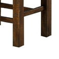 thumbnail image 3 of Shaw 25 Inch Counter Height Stool, Set of 2, Beige Seat, Rustic Brown Base, 3 of 5