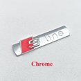 thumbnail image 3 of Emblema S Line con logotipo S Line de metal cromado negro 3D para guardabarros de coche para Audi A3, A4, A5, A6, A7, Q2, Q5, Q7, Q3 TT, accesorios adhesivos S Line, 3 of 5