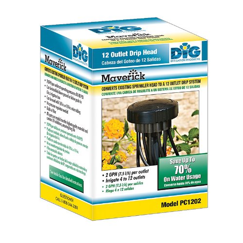 DIG PC1202 2 GPH Per Zone Irrigation Maverick 12Outlet Retrofit Drip