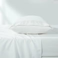 thumbnail image 4 of ESCA White Bed Sheets Set - OEKO-TEX Certified, 4-Piece Set (Flat Sheet, Fitted Sheet, Pillowcases) King Size, 4 of 6