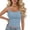 Light Blue, variant on Women Spaghetti Strap Crop Tank Tops Soft Cute Summer Camisoles Basic Slim Fit Layering Cami Undershirts