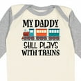 thumbnail image 4 of Inktastic Daddy Still Plays with Trains Boys or Girls Long Sleeve Baby Bodysuit, 4 of 5
