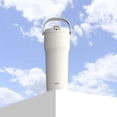 thumbnail image 5 of Zak Designs Sutton Travel Tumbler for On the Go, 30oz Stainless Steel with Vacuum Insulation, Straw Spout, Carry Handle for Cold Drinks (Cream White), 5 of 5