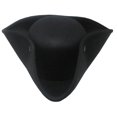 thumbnail image 2 of Sombrero Nicky Bigs Novelties Tricorn Colonial de fieltro negro para adultos, 2 of 5