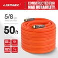 thumbnail image 5 of YAMATIC Garden Hose 5/8 in x 50 ft, Heavy Duty Garden Hose Burst 600 PSI, Super Flexible Water Hose, 5 of 9