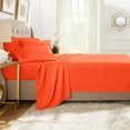 thumbnail image 2 of Clara Clark  Hotel Luxury 6 Piece Sheet Set - Super Soft Bedding Sheets & Pillowcases Twin - Orange, 2 of 5