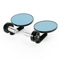 thumbnail image 3 of Aluminum Handlebar End Mirror 7/8"-1" Black Short Arm BAR End 3" Round Mirrors, 3 of 9