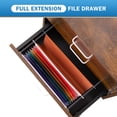 thumbnail image 4 of Soges Classeur Mobile à 3 Tiroirs, Armoire de Classement Roulante, Armoire de Bureau Moderne avec Serrure et Roulettes, Brun, 4 of 5