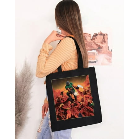vintage Doom Cover Box Art 90s Retro Vintage TEE Classic T-Bag-TH29636