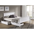 thumbnail image 4 of Alaterre Furniture Harmony Full Size Wood Platform Bed, Youth Bedroom, Brazilian Pine, Headboard, Footboard, Side Rails, Slats, Storage Drawers, White, 4 of 4