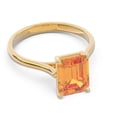 thumbnail image 3 of 2.50 Carat Emerald Cut Citrine Gemstone Classic Solitaire Engagement Ring for her 18K Yellow Gold Size 6.5 by Diamond-Capitals, 3 of 8