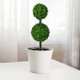 thumbnail image 5 of Youmylove Artificial Boxwood Double Ball Topiary Trees Artificial Boxwood Ball Bush With Spikes Faux Topiary Tree Artificial Plants For Indoor Outdoor Home Porch Decor, 5 of 6