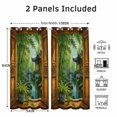 thumbnail image 5 of Green Bamboos Outdoor Curtains for Patio, Open Window Garden Pavilion Serene Stone Bridge Waterproof Outside Curtains Privacy Blackout Curtain for Porch Pergola Cabana, 2 Panel 54W x 84L Inch, 5 of 9