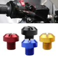 thumbnail image 3 of 2 Pcs M10x1.25 Rearview Mirrors Thread Hole Plug Screw Bolts - Red Positive, 3 of 6